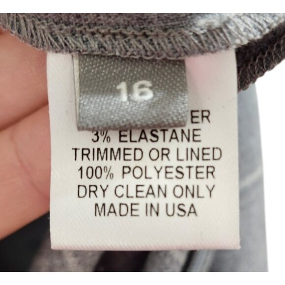 NWT Lela Rose Pearl Chestnut Plaid Wool Full Sleeve Dress Size 16 - Picture 11 of 16